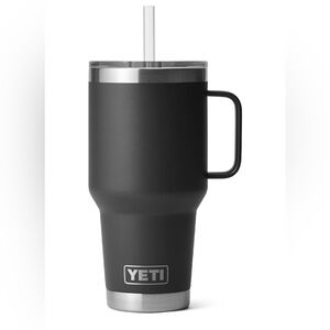 YETI Charcoal Rambler 35 oz Tumbler with Handle and “NEW Straw Lid”